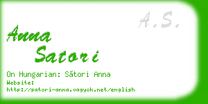 anna satori business card