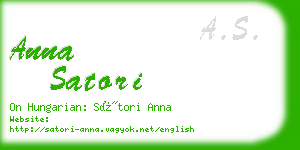 anna satori business card